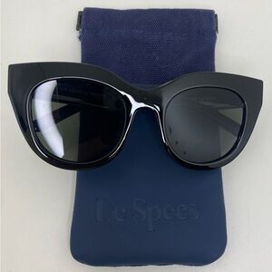 Le Specs Black Gloss Cat-Eye Sunglasses